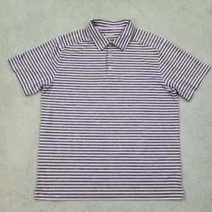 Nike Polo Shirt Men's Large Purple Black Tour Performance Golfer Golf Dri-Fit